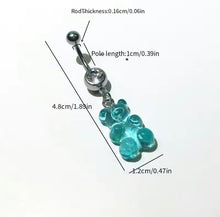 Load image into Gallery viewer, Body Jewelry | Navel Ring | Blue Gummy Bear
