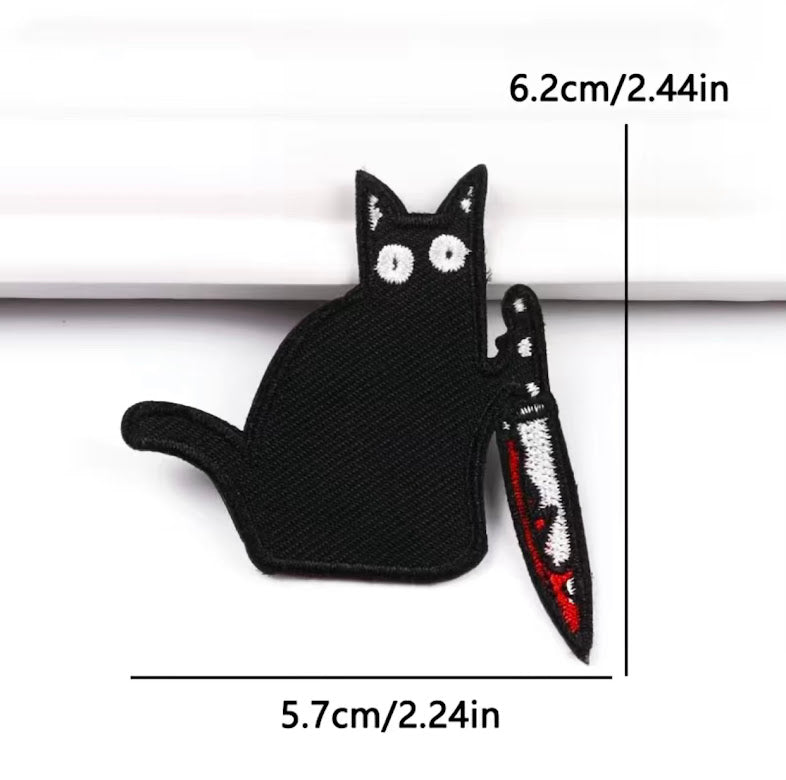 Iron-On Patch | Butcher Knife Cat