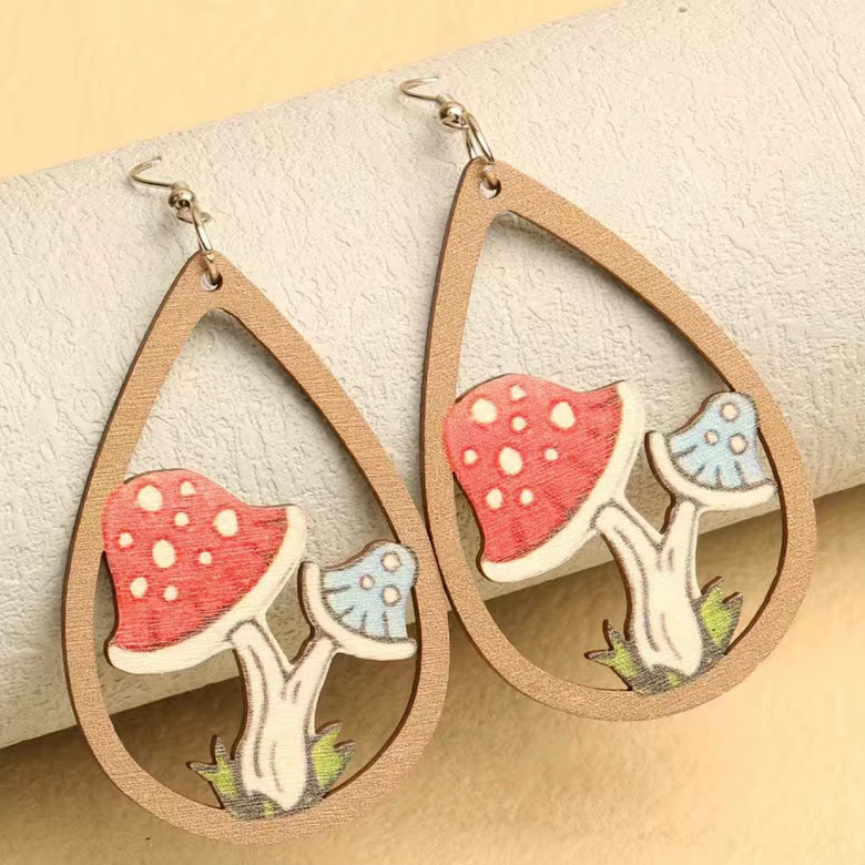 Earrings | Mushroom Raindrop