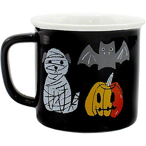 Enamel Camping Mug | Halloween Dog Enamel Coffee Cup | Heritage Happy Howloween Mug