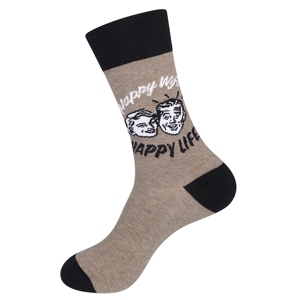 Happy Wife Happy Life | Funny Gift Socks