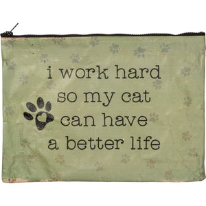 File Size Zipper Folder - Work Hard So Cat Can Have Better Life