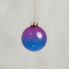 Load image into Gallery viewer, Purple Blue Ombre Glass Ornament
