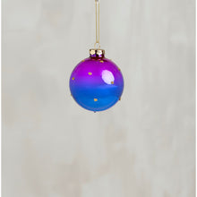 Load image into Gallery viewer, Purple Blue Ombre Glass Ornament
