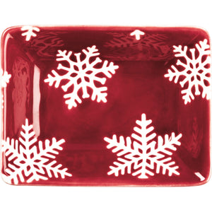 Mini Red Snowflake Trinket Tray