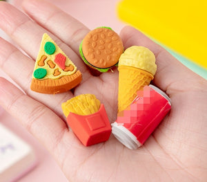 Kawaii Eraser | Funny Creative | 5 Piece Fast Food Set