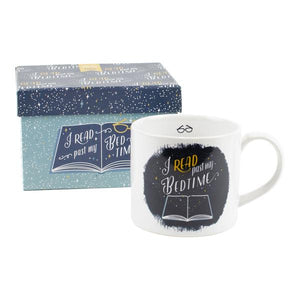 Mug in Gift Box - Read Past Bedtime | Gift 14 oz Ceramic Coffee Mug With Box