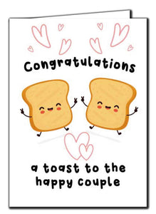 A Toast Happy Couple | Funny Wedding Card | Greeting Card