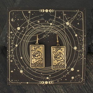 Earrings - Major Arcana Gold Moon Tarot