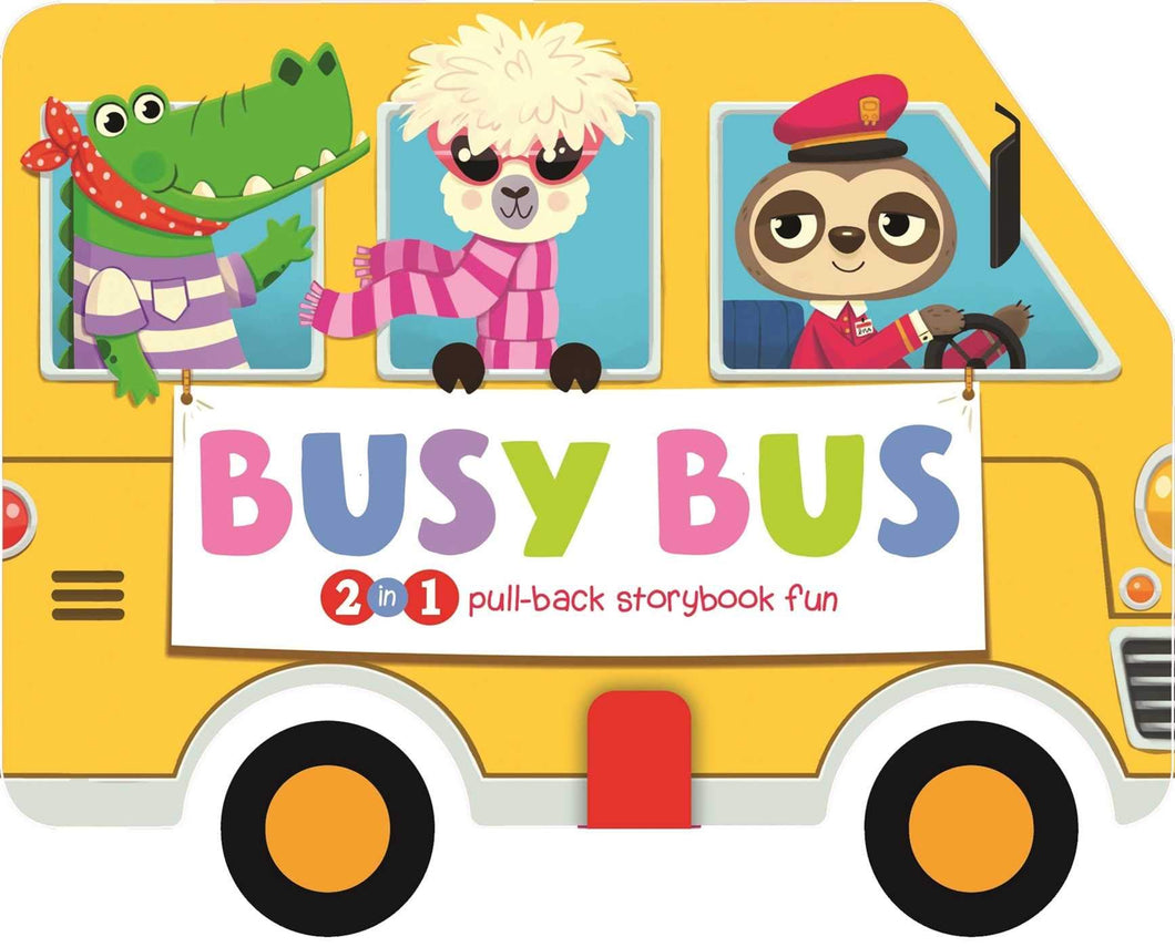 Busy Bus Pull-Back Story Book