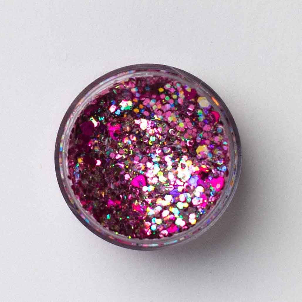 Galexie Glister - Body and Hair Glitter - Candied Hearts Pink