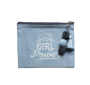 Girl Power Zipper Pouch | Feminine Make-up Bags