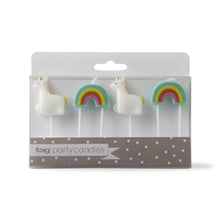 Load image into Gallery viewer, Birthday Candles | Unicorns and Rainbows Candles | Set of 4
