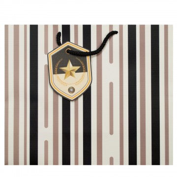Striped Gift Bag with Star Tag - Large
