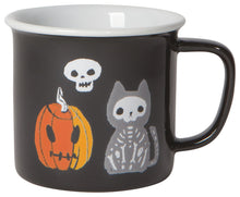 Load image into Gallery viewer, Enamel Camping Mug | Halloween Dog Enamel Coffee Cup | Heritage Happy Howloween Mug
