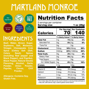 Maryland Monroe Beef Jerky | Maryland Crab Spice Craft Jerky
