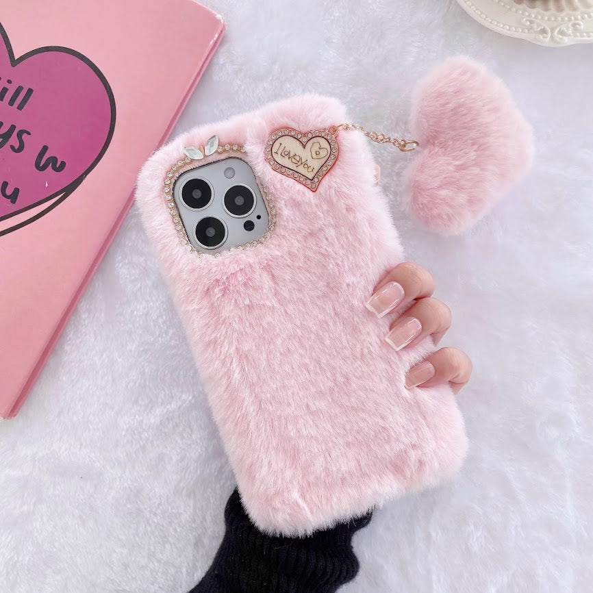 Fuzzy Phone Case | Pink | iPhone 12