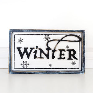 Double-Sided Sign Holiday Wood Sign | Reversible 3D Wicked Halloween Sign | 3D Winter Snow Flake Wood Sign