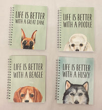 Load image into Gallery viewer, Notebook | Life is Better With Dogs | Spiral
