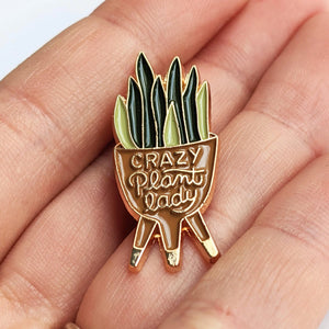 Enamel Pin | Crazy Plant Lady