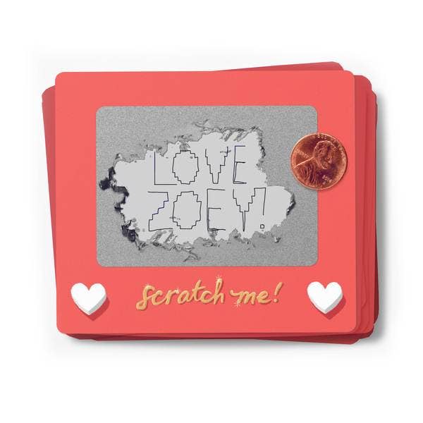 Etch-A-Sketch Scratch-off Valentine | Scratch A Sketch Valentines