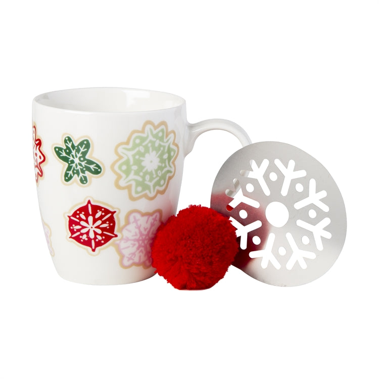 Sugar Cookie Mug with Snowflake Stencil