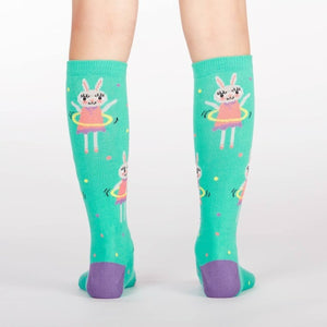 Hula Hoopin' Bunnies | Youth Funny Gift Socks