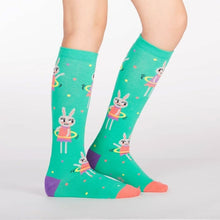 Load image into Gallery viewer, Hula Hoopin&#39; Bunnies | Youth Funny Gift Socks

