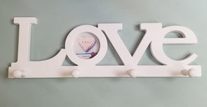 Coat Hooks With Love And Photo Frame