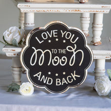 Load image into Gallery viewer, Vintage Metal Sign - Love You To The Moon - Round Metal Wall Plaque
