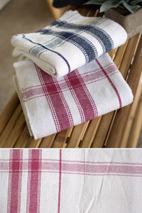 Cotton Blanket or Table Cloth -Red Stripe