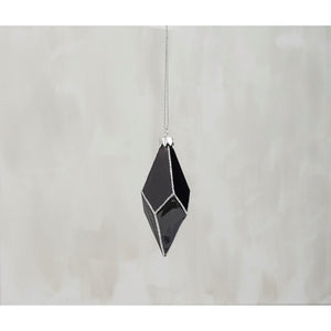 Gray Prism Glass Ornament