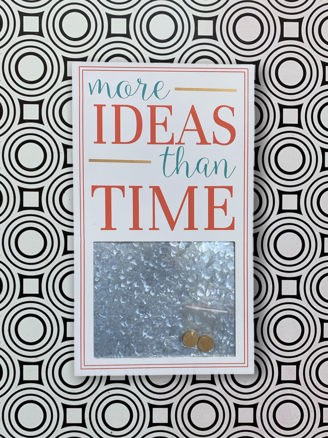 More Ideas Than Time Magnetic Organizer - Magnetic Wall Decor - Crafter Idea Station - Artist Gifts