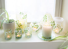 Load image into Gallery viewer, Green Fern - 3 Assorted Votive Holders
