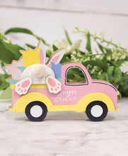 Load image into Gallery viewer, Mini Happy Easter Bunny Butt Truck Wood Sitter
