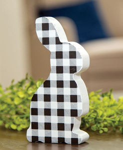 Black & White Buffalo Check Chunky Bunny