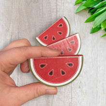 Load image into Gallery viewer, Ledgie Wood Shape Watermelon Slice, Scrabble Tile Summer Watermelon Decor, Custom Wood Decor Scrabble Tile Country Summertime
