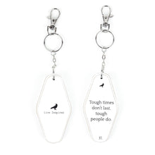 Load image into Gallery viewer, Wood Vintage Motel Style Keychain - Large Reversible Keyring - Inspirational Keychain
