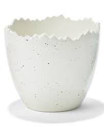 Speckled Eggshell Bowl Vase Decor - 3 Assorted Sizes