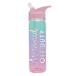 double wall pink and blue ombre water bottle