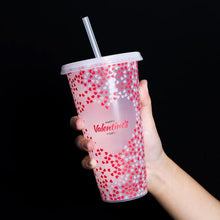 Load image into Gallery viewer, Valentine’s Cold Changing Cup | Magic Heart Tumbler 24oz
