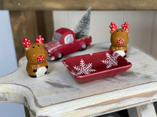 Load image into Gallery viewer, Mini Red Snowflake Trinket Tray
