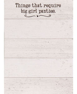 Magnetic Notepad - Big Girl Panties Scratch Pad