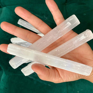 Selenite Cleansing Crystal Sticks | Metaphysical Healing Crystal Wands