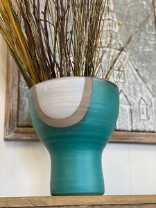 Large Opening Turquoise Vase
