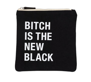 Bitch New Black Small Cosmetic Pouch | Zipper Makeup Bag