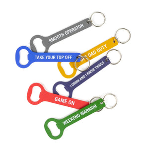 Drink And Know Things Metal Keyring Bottle Opener | Funny Blue Keychain Bottle Opener