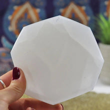 Load image into Gallery viewer, Selenite Hexagon Charging Plate | Metaphysical Charging Crystal
