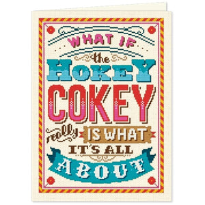 Funny Greeting Card - Hokey Cokey Note Card