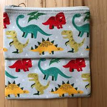 Load image into Gallery viewer, Reusable Snack Bag Set of 2- Dandy Dino Snack Pack Set - Reusable Food Storage
